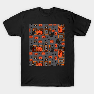 Boo, Halloween pattern T-Shirt